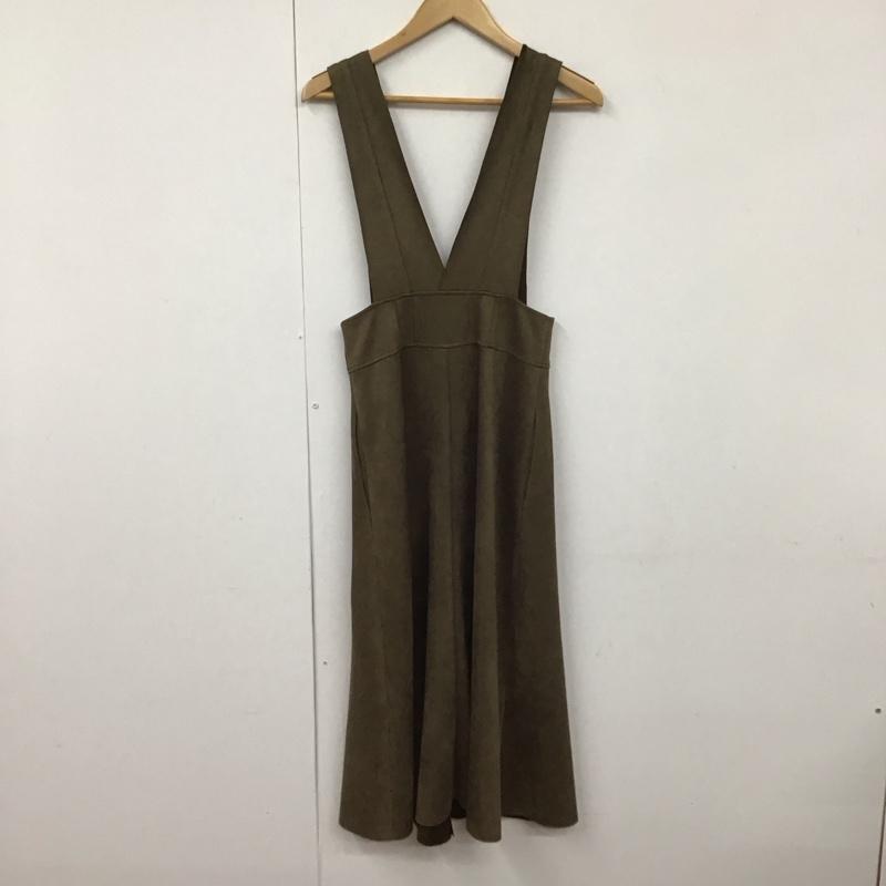 ザラ ZARA ジャンパースカート ジャンパースカート 3046/725/832 フェイクスエード ジャンパースカート XS 無地 茶 / ブラウン /  レディース USED 古着 中古 10130508