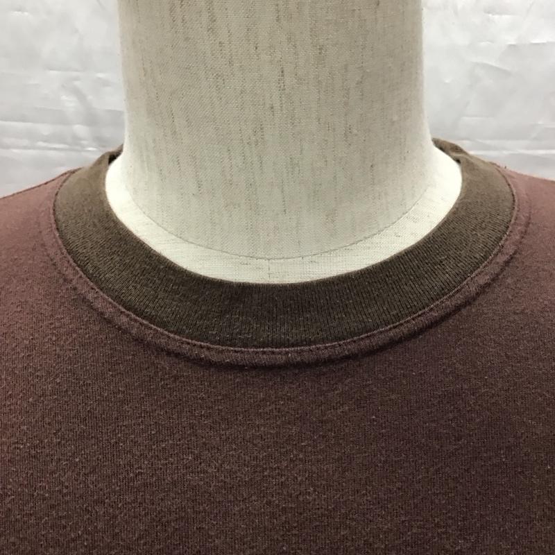 ポールスミス Paul Smith Tシャツ 半袖 クルーネック 胸ポケット M ロゴ、文字 茶 / ブラウン /  メンズ USED 古着 中古 10117025