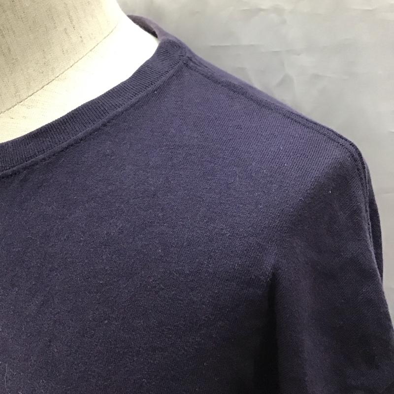 マジック ナンバー MAGIC NUMBER Tシャツ 半袖 半袖カットソー プリントTシャツ クルーネックカットソー L 無地 紺 / ネイビー /  メンズ USED 古着 中古 10116178
