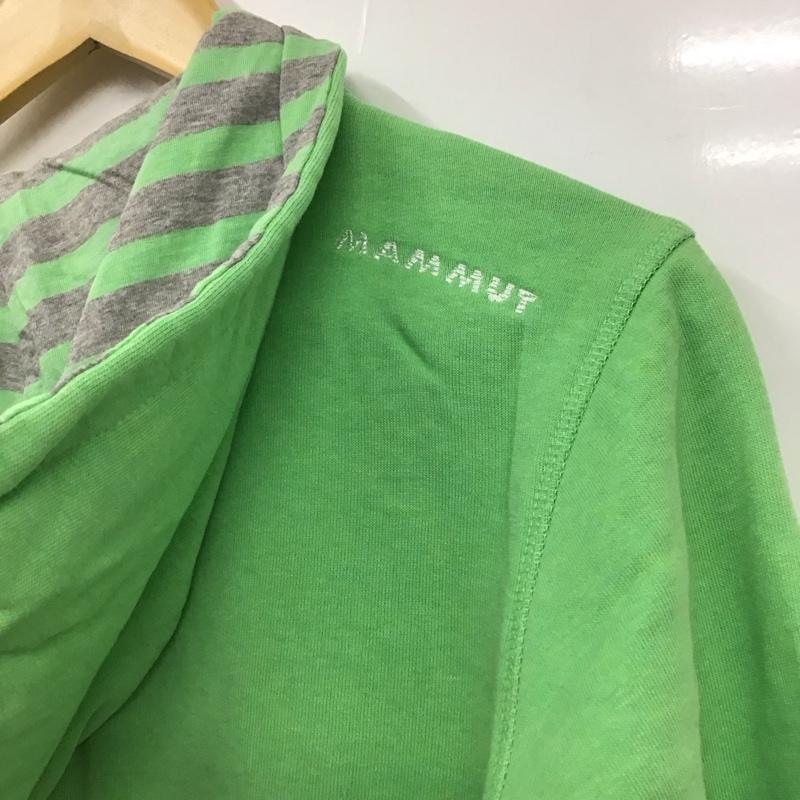マムート Mammut パーカー 長袖 長袖パーカー ジップアップパーカー スウェット M ロゴ、文字 緑 / グリーン /  メンズ USED 古着 中古 10130675