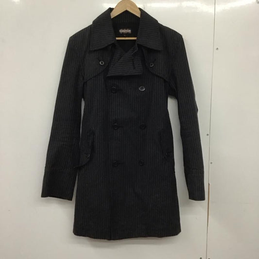 ニックアシュレイ NICKASHLEY ジャケット、上着 ジャケット、ブレザー ロングジャケット アウター ロングコート L ストライプ 紺 / ネイビー /  メンズ USED 古着 中古 10138960