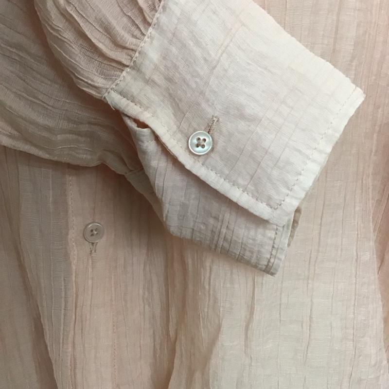 ローリーズファーム LOWRYS FARM シャツ、ブラウス 長袖 長袖シャツ 無地シャツ ノーカラーシャツ 2 無地 桃 / ピンク /  レディース USED 古着 中古 10142697