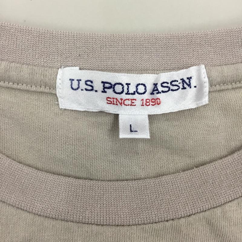 ユーエスポロアッスン U.S.POLO ASSN. Tシャツ 半袖 L ロゴ、文字 茶 / ブラウン /  メンズ USED 古着 中古 10116911