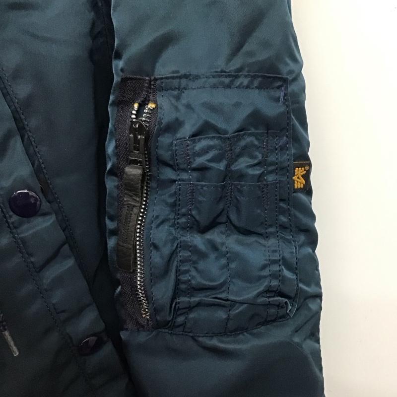 アルファインダストリー Alpha Industries ジャケット、上着 ジャケット、ブレザー N-3B ナイロン ミリタリージャケット USA製 S 無地 紺 / ネイビー /  メンズ USED 古着 中古 10121303