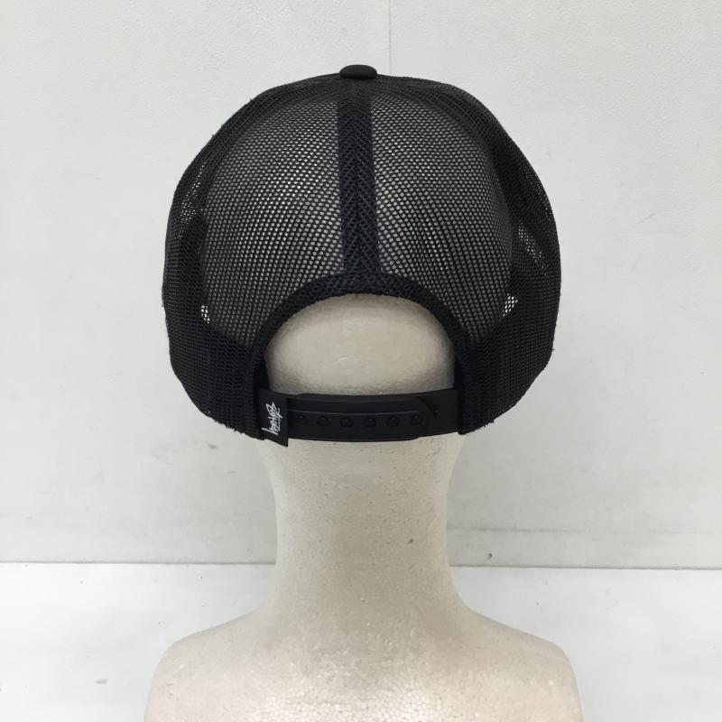 ステューシー STUSSY 帽子 キャップ メッシュキャップ　BIG S TRUCKER トラッカーキャップ ロゴ、文字 黒 / ブラック /  メンズ USED 古着 中古 10134016
