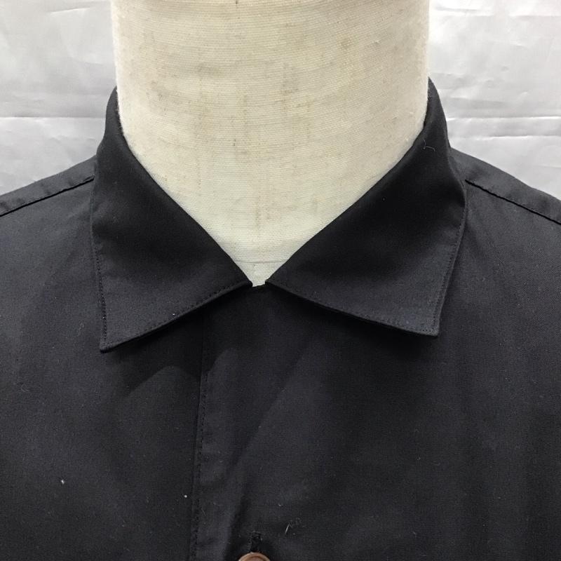 ユナイテッドアローズグリーンレーベルリラクシング UNITED ARROWS green label relaxing シャツ、ブラウス 半袖 半袖シャツ カラーシャツ 半袖カットソー ポケットシャツ S 無地 黒 / ブラック /  メンズ USED 古着 中古 10113216