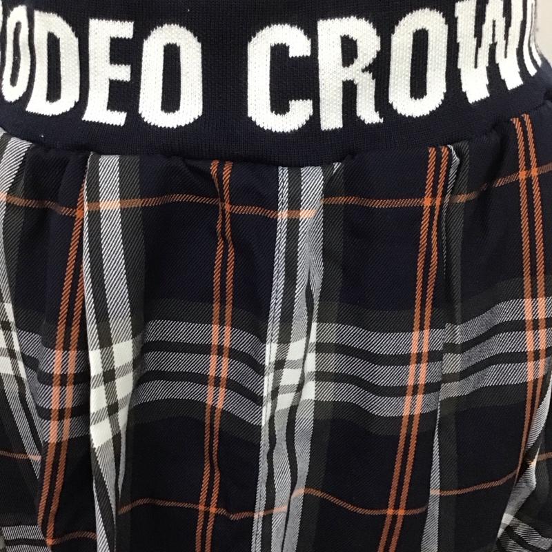 ロデオクラウンズ Rodeo Crowns スカート ロングスカート 420CAH31-0690 リブロングスカート ロゴ FREE チェック 紺 / ネイビー / X 白 / ホワイト / X 黒 / ブラック / X 橙 / オレンジ /  レディース USED 古着 中古 10107487