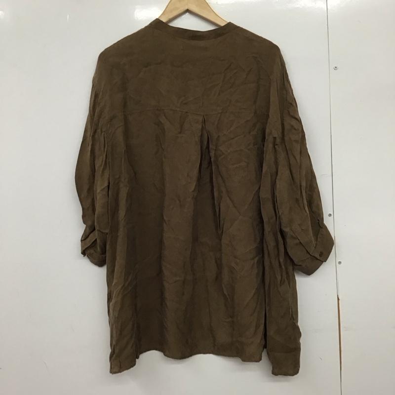 カスタネ Kastane シャツ、ブラウス 七分袖 kaz1092204A0004 FREE 無地 茶 / ブラウン /  レディース USED 古着 中古 10150151