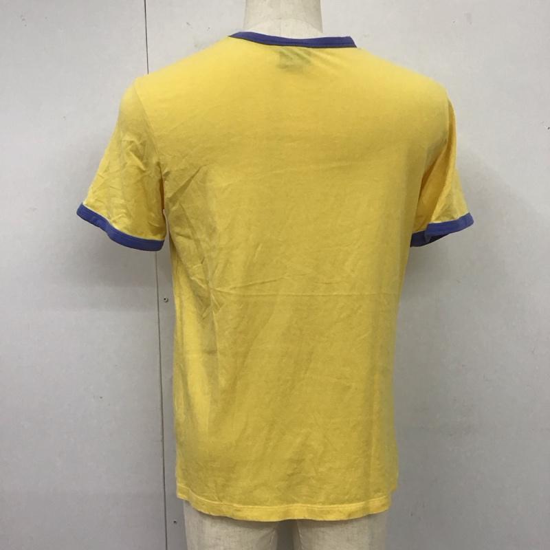 フィフティーファイブディーエスエル 55DSL Tシャツ 半袖 半袖カットソー プリントTシャツ クルーネックカットソー M ロゴ、文字 黄 / イエロー /  メンズ USED 古着 中古 10113164