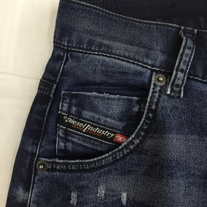 ディーゼル DIESEL パンツ デニム、ジーンズ XS 無地 X ロゴ、文字 インディゴ / インディゴ /  レディース USED 古着 中古 10133486