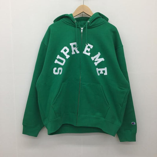 シュプリーム Supreme パーカー 長袖 Champion 24SS Zip Up Hooded Sweatshirt ジップパーカー L ロゴ、文字 緑 / グリーン /  メンズ USED 古着 中古 10136776