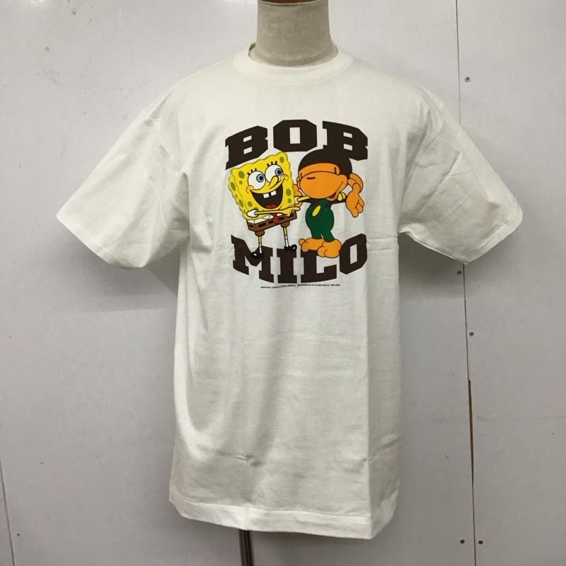 ベイプ BAPE Tシャツ 半袖 半袖カットソー プリントTシャツ クルーネックカットソー L プリント 白 / ホワイト /  メンズ USED 古着 中古 10127805