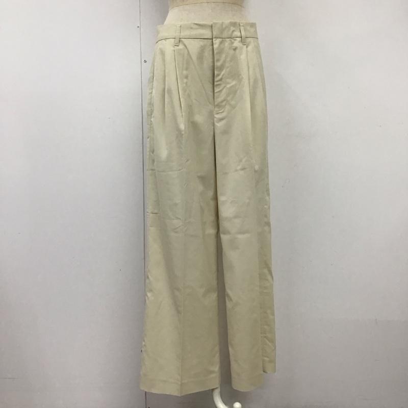 ローリーズファーム LOWRYS FARM パンツ スラックス LF524001AD ワイドパンツ タックパンツ L 無地 アイボリー / アイボリー /  レディース USED 古着 中古 10120870