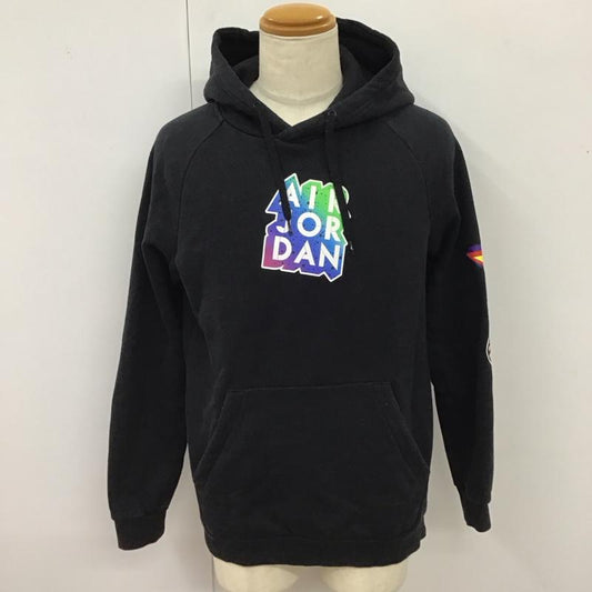 エアジョーダン AIR JORDAN パーカー 長袖 長袖パーカー フード付きパーカー プリントスウェット トレーナー プルオーバー M プリント 黒 / ブラック /  メンズ USED 古着 中古 10116522