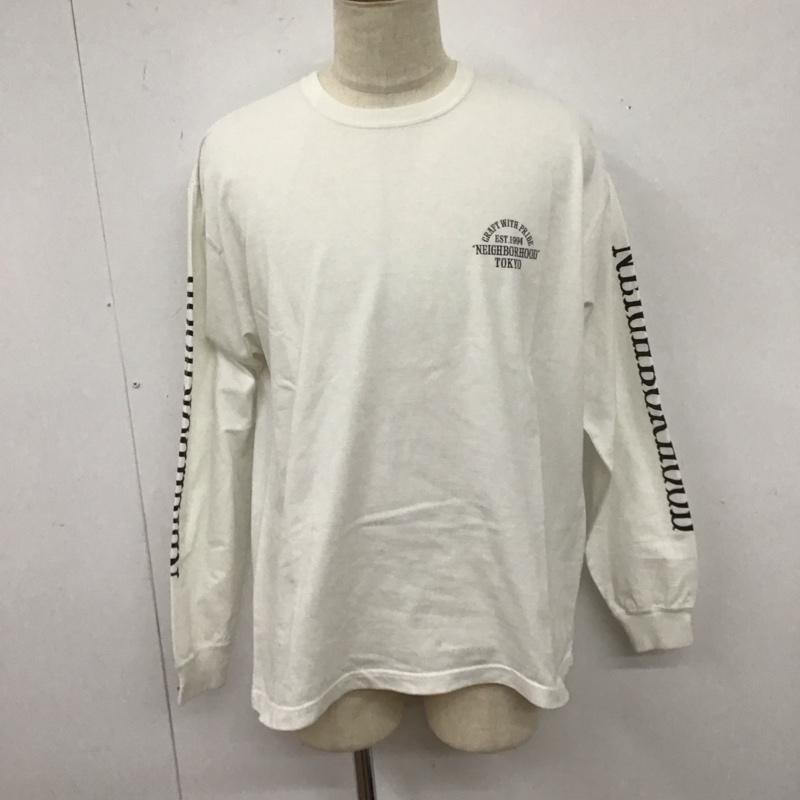 ネイバーフッド NEIGHBORHOOD カットソー 長袖 長袖カットソー クルーネックカットソー ロングスリーブカットソー プリントTシャツ M プリント 白 / ホワイト /  メンズ USED 古着 中古 10123765