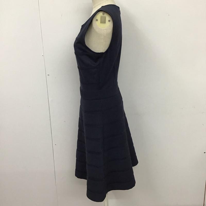 セオリー theory ワンピース ひざ丈スカート 01-4105034 ノースリーブ 2 無地 紺 / ネイビー /  レディース USED 古着 中古 10114436
