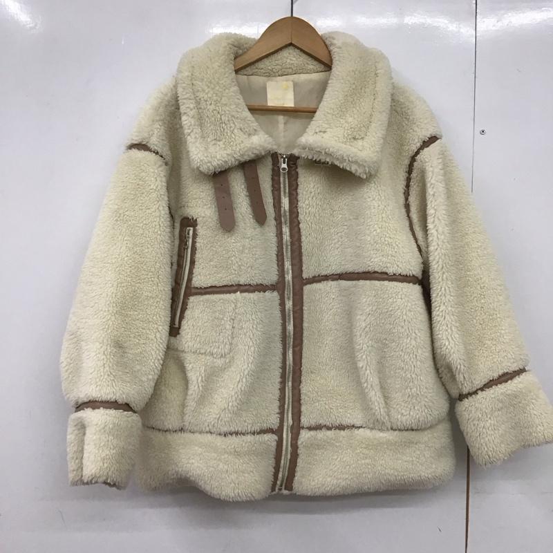 アースミュージックアンドエコロジー earth music&ecology ジャケット、上着 ジャンパー、ブルゾン FREE 無地 アイボリー / アイボリー /  レディース USED 古着 中古 10147245