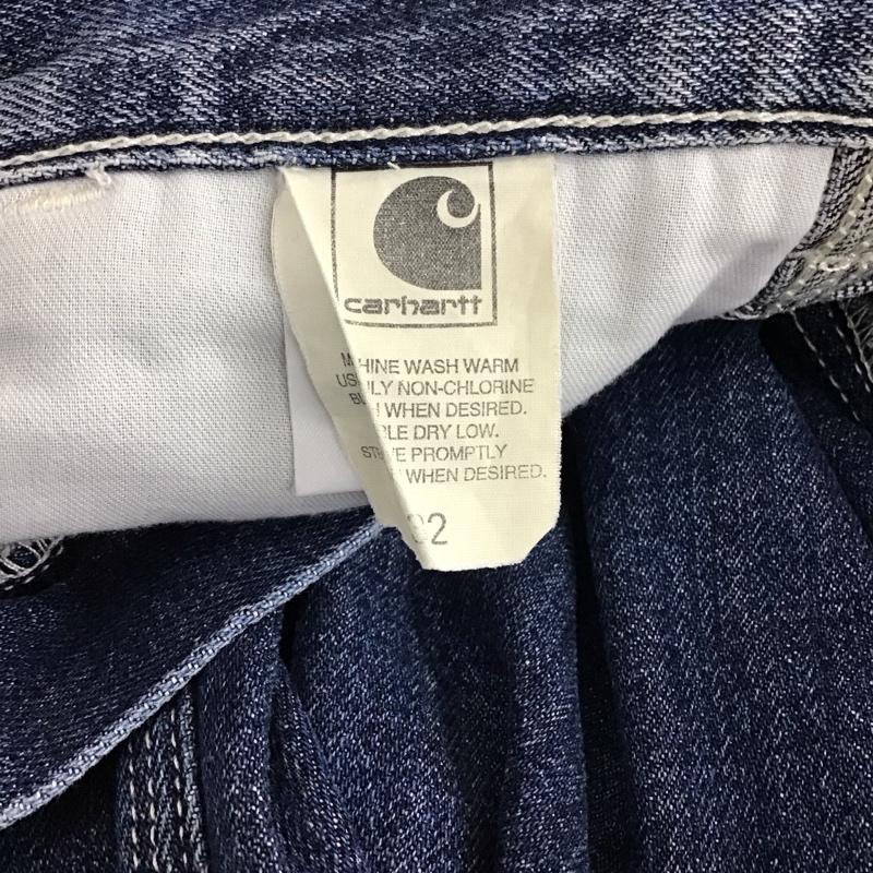 カーハート Carhartt パンツ デニム、ジーンズ ペインターパンツ 32 32 ロゴ、文字 青 / ブルー /  メンズ USED 古着 中古 10113929