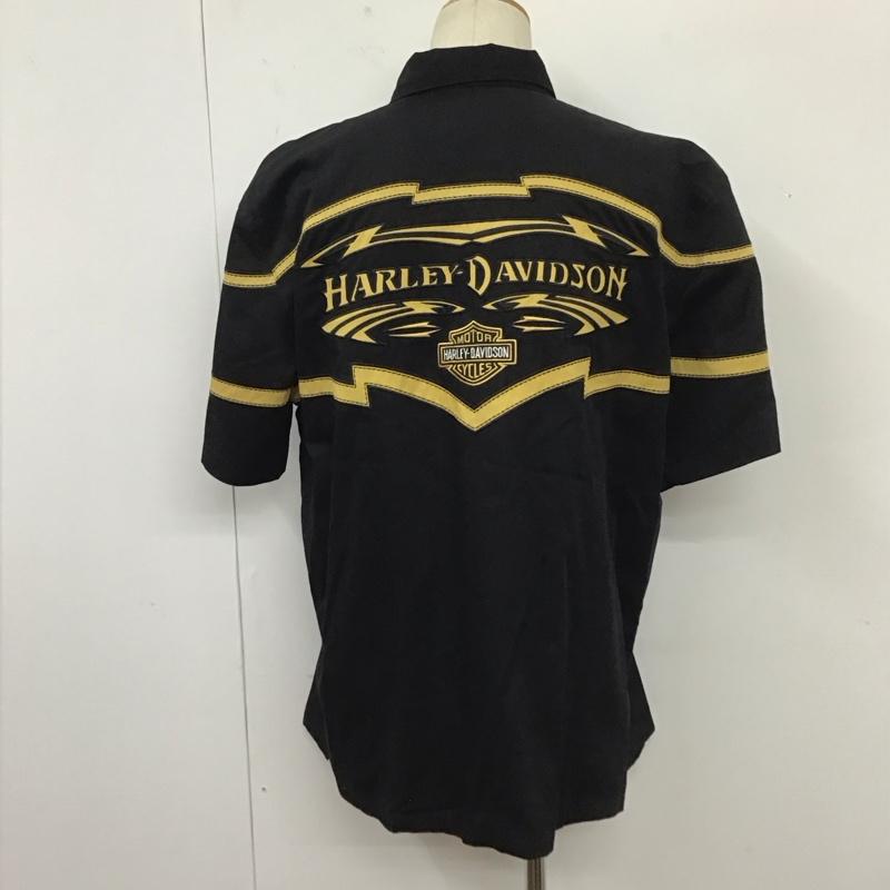 ハーレーダビッドソン Harley-Davidson シャツ、ブラウス 半袖 96366-08VM L ロゴ、文字 黒 / ブラック /  メンズ USED 古着 中古 10111869