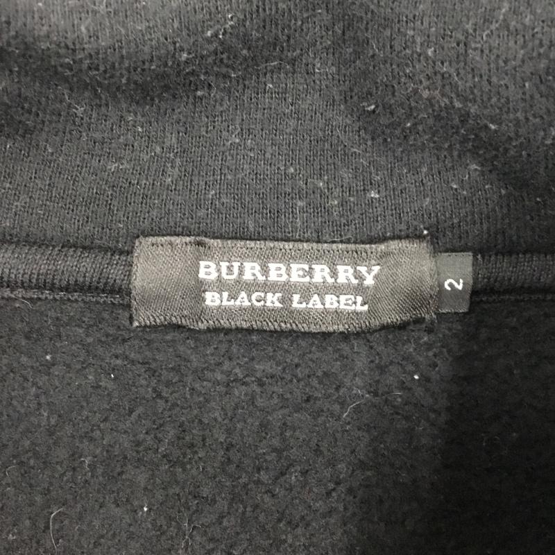 バーバリーブラックレーベル BURBERRY BLACK LABEL パーカー 長袖 フーディ 2 無地 黒 / ブラック /  メンズ USED 古着 中古 10108890