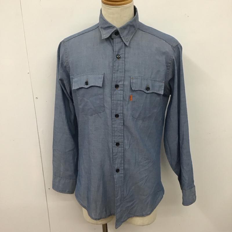 リーバイス Levi s シャツ、ブラウス 長袖 長袖シャツ 無地シャツ カラーシャツ 70s ヴィンテージ M 無地 インディゴ / インディゴ /  メンズ USED 古着 中古 10125328