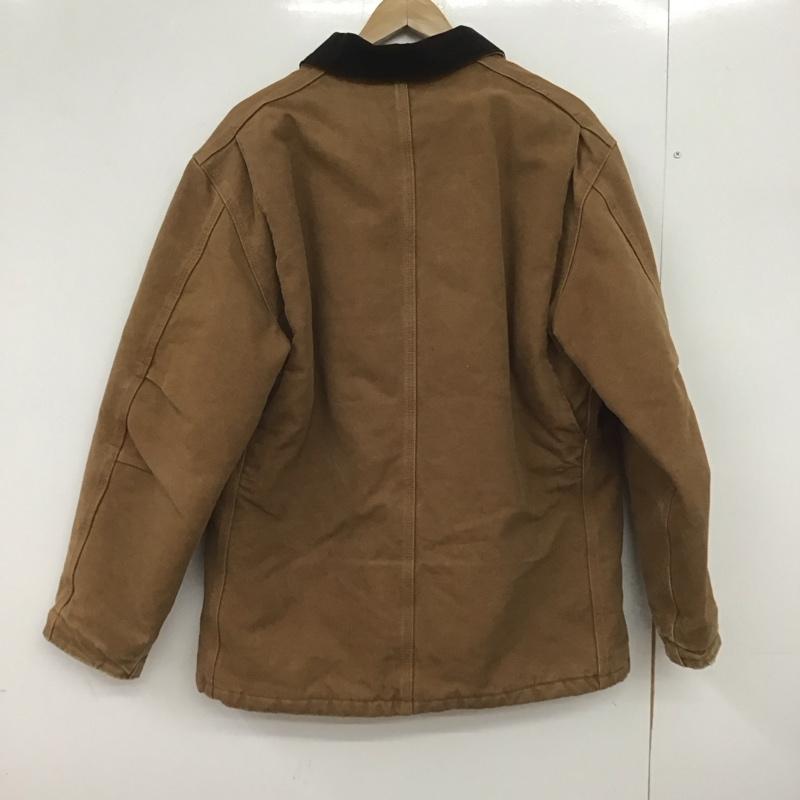 カーハート Carhartt ジャケット、上着 ジャンパー、ブルゾン ジップアップジャケット アウター 古着 カラージャケット M ロゴ、文字 茶 / ブラウン /  メンズ USED 古着 中古 10148154