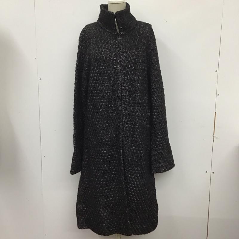 ザラ ZARA コート コート一般 3978 934 800 ニットコート ロング丈 M 無地 黒 / ブラック /  レディース USED 古着 中古 10124987