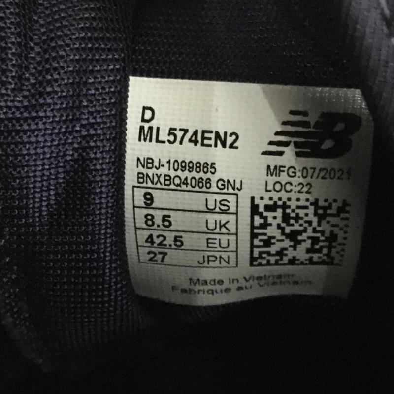 ニューバランス New Balance スニーカー スニーカー ML574EN2 27cm 27.0cm ロゴ、文字 紺 / ネイビー /  メンズ USED 古着 中古 10128978