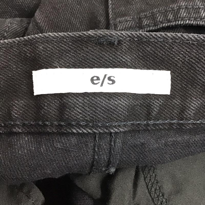 スライ SLY パンツ デニム、ジーンズ 030eaa01-2830 EMMA e/s エマスライ JUST WAIST WIDE FLARE PANTS 2 無地 黒 / ブラック /  レディース USED 古着 中古 10119874