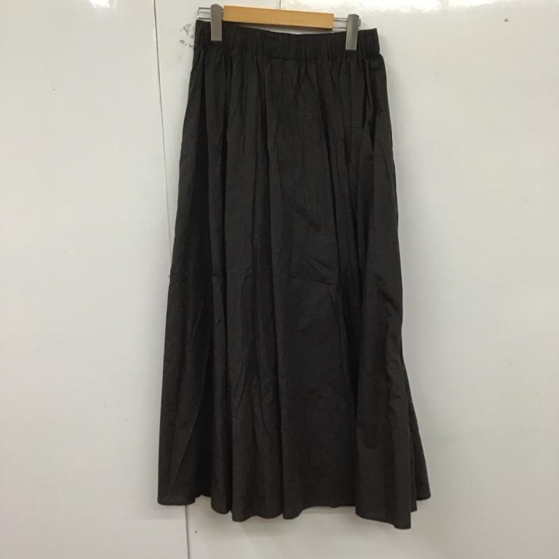 ニコアンド niko and... スカート ロングスカート L 無地 黒 / ブラック /  レディース USED 古着 中古 10129694