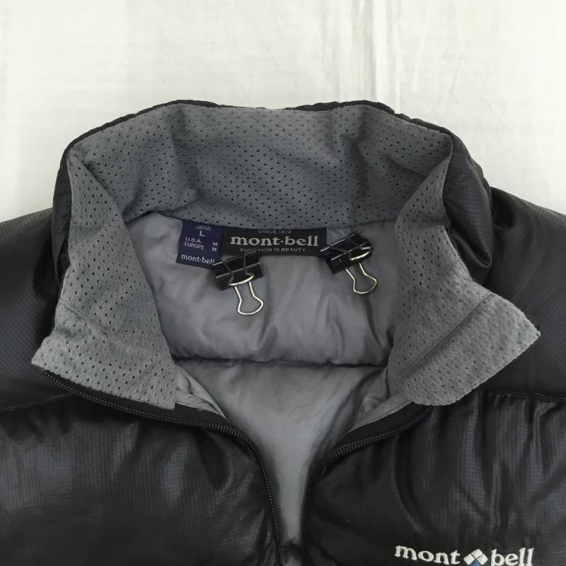 モンベル mont-bell ジャケット、上着 ダウンベスト 371319902 L ロゴ、文字 黒 / ブラック /  メンズ USED 古着 中古 10141349