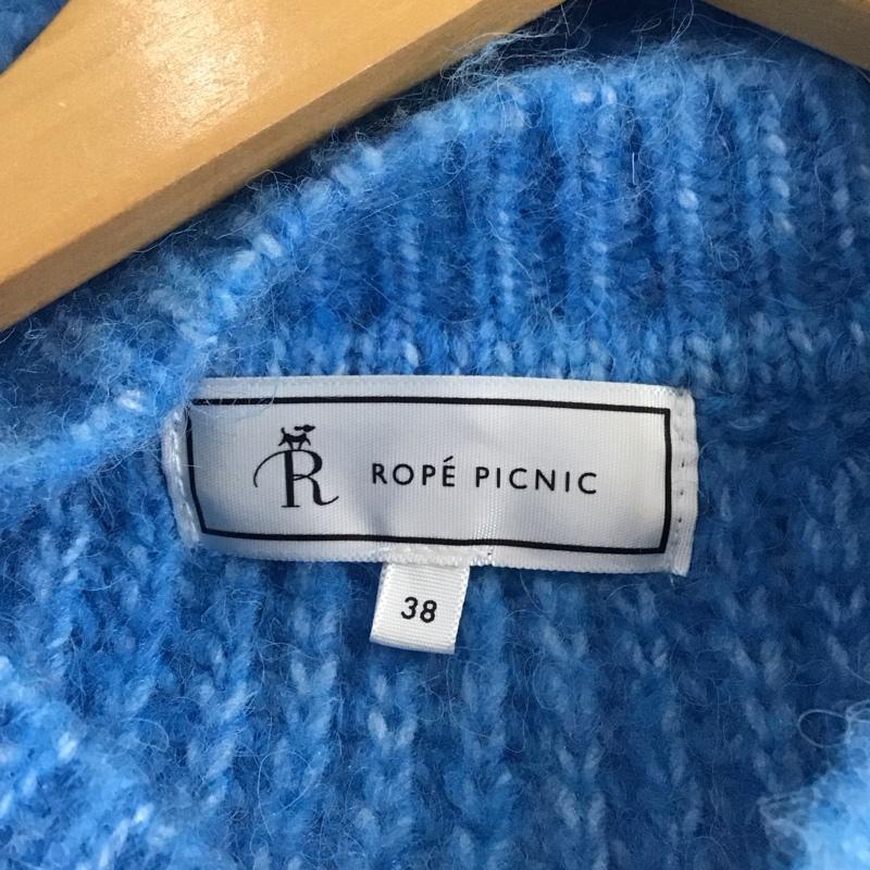 ロペピクニック ROPE  PICNIC ニット、セーター 長袖 38 無地 青 / ブルー /  レディース USED 古着 中古 10142882