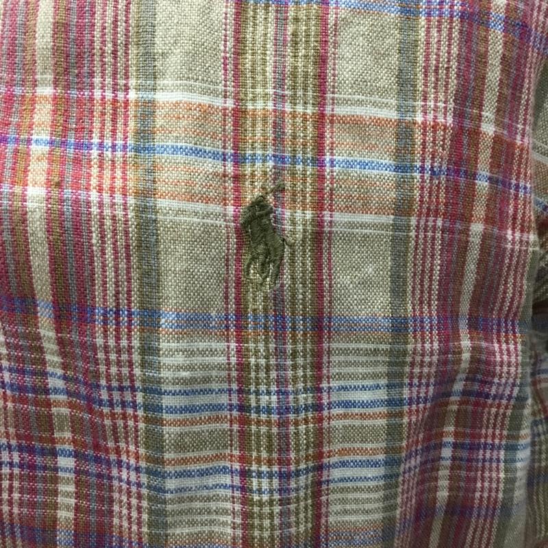 ラルフローレン RALPHLAUREN シャツ、ブラウス 半袖 チェックシャツ 半袖シャツ カラーシャツ ボタンダウンシャツ M チェック マルチカラー / マルチカラー /  メンズ USED 古着 中古 10108736