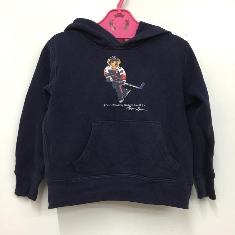 ポロラルフローレン POLO RALPH LAUREN パーカー 長袖 長袖パーカー フード付きパーカー プリントスウェット プルオーバートレーナー 3 プリント 紺 / ネイビー /  ボーイズ USED 古着 中古 10116536