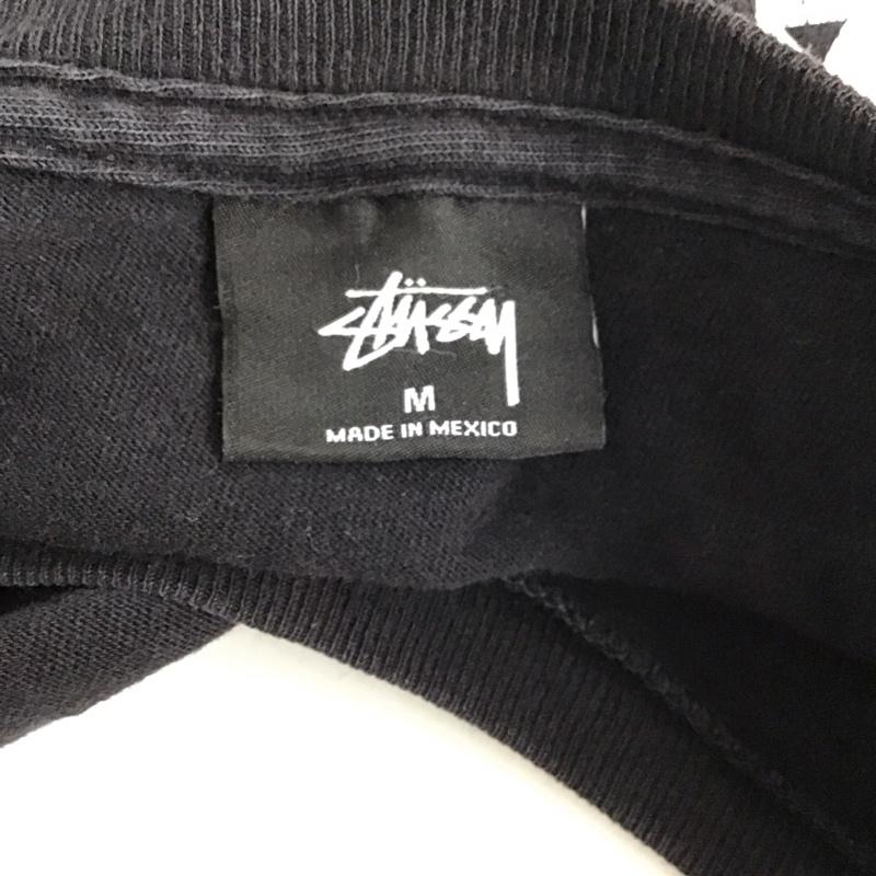 ステューシー STUSSY Tシャツ 半袖 半袖カットソー プリントTシャツ クルーネックカットソー M プリント 黒 / ブラック /  メンズ USED 古着 中古 10125053