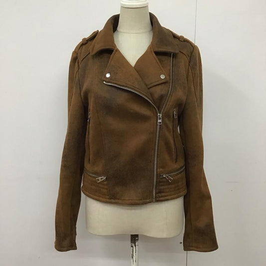 ザラティーアールエフ ZARA TRF ジャケット、上着 ジャケット、ブレザー ジップアップジャケット ライダースジャケット カジュアルジャケット アウター M 無地 茶 / ブラウン /  レディース USED 古着 中古 10123736