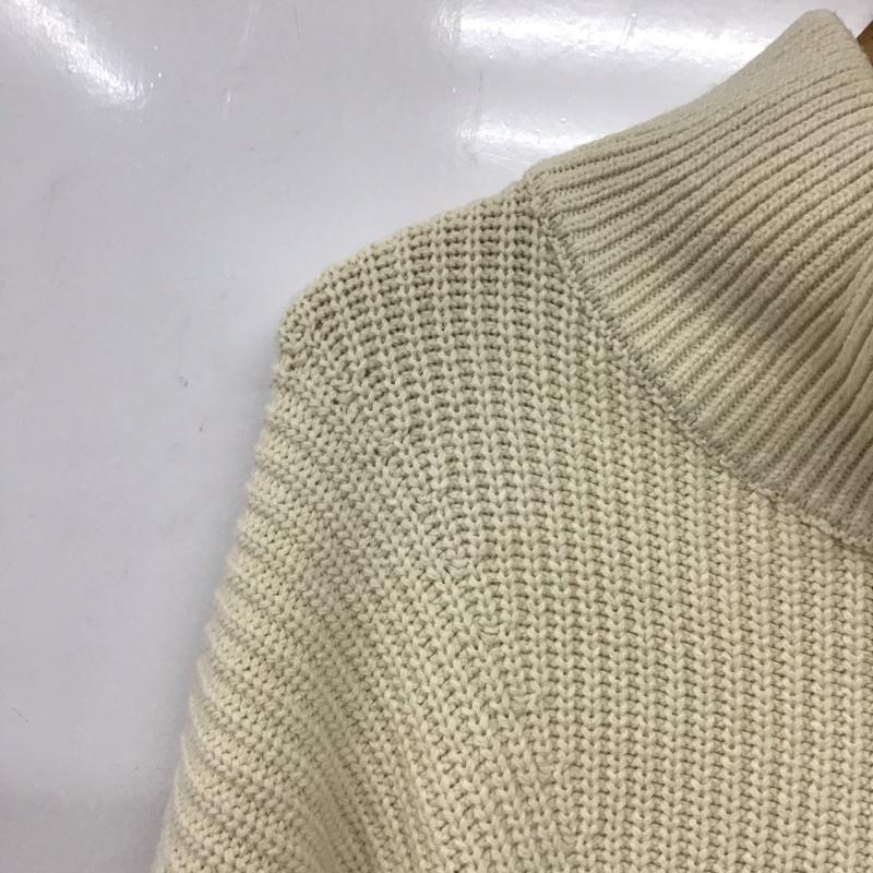 ウィム バイ リドム WYM LIDNM ニット、セーター 長袖 長袖ニット ジップアップニット セーター M 無地 アイボリー / アイボリー /  メンズ USED 古着 中古 10144766
