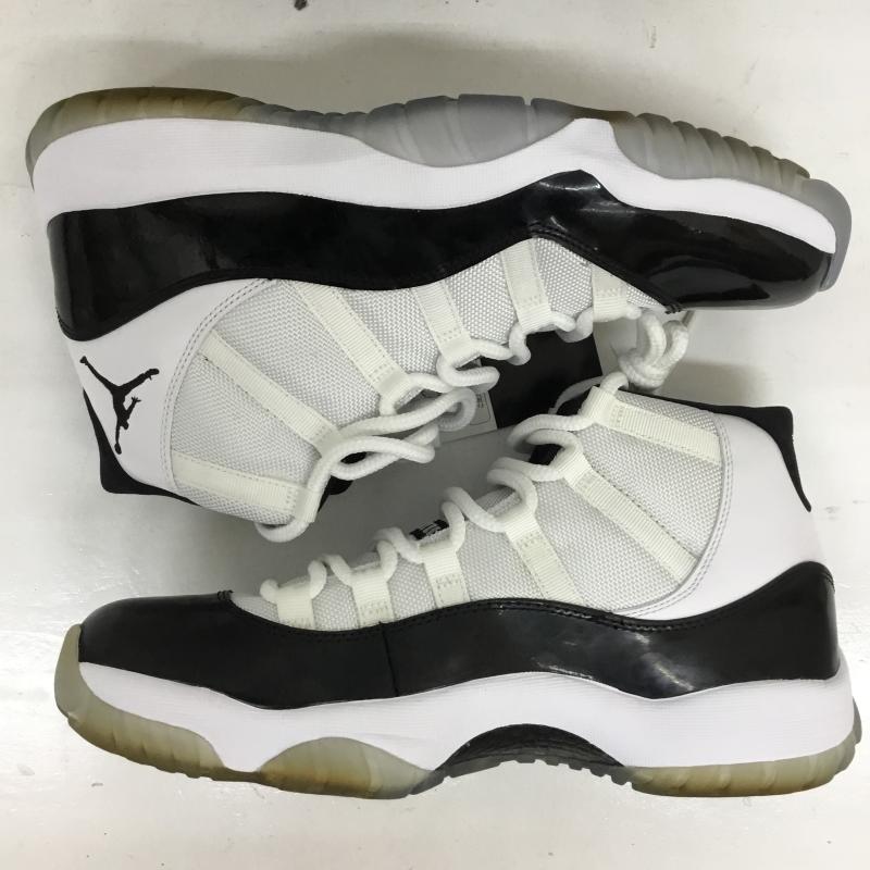 ナイキ NIKE スニーカー スニーカー 378037-107 Nike Air Jordan 11 Retro Concord 2018 ナイキ エアジョーダン11 レトロ コンコルド 2018 28.5cm ロゴ、文字 白 / ホワイト / X 黒 / ブラック /  メンズ USED 古着 中古 10123167