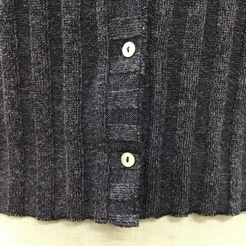 ザラ ZARA カーディガン 長袖 5039 620 824 クルーネック リブ M 無地 紺 / ネイビー /  レディース USED 古着 中古 10118397