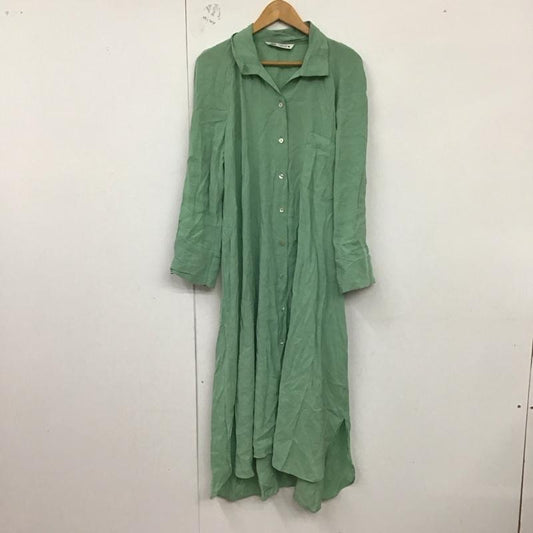 ザラ ZARA ワンピース ロングスカート シャツワンピース M 無地 緑 / グリーン /  レディース USED 古着 中古 10128872