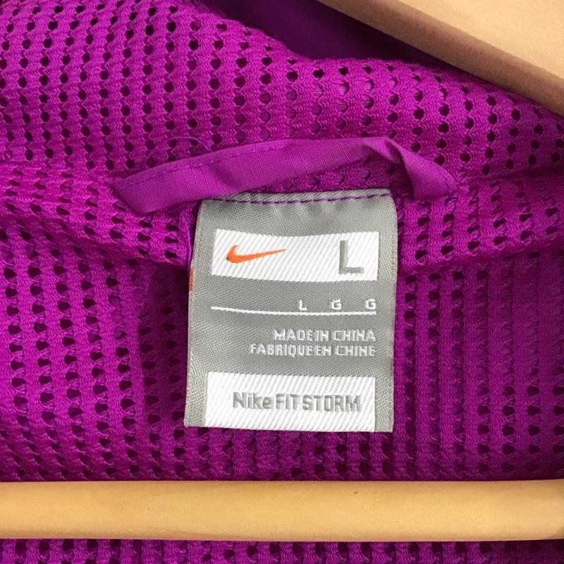 ナイキ NIKE ジャケット、上着 ジャケット、ブレザー ジップアップジャケット ナイロンジャケット アウター L 無地 紫 / パープル /  メンズ USED 古着 中古 10130057
