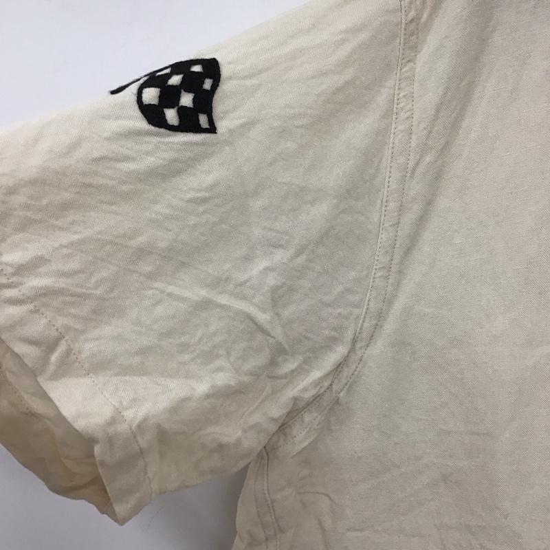 オールドクロウ OLD CROW シャツ、ブラウス 半袖 半袖シャツ 無地シャツ カラーシャツ XL ロゴ、文字 アイボリー / アイボリー /  メンズ USED 古着 中古 10130458