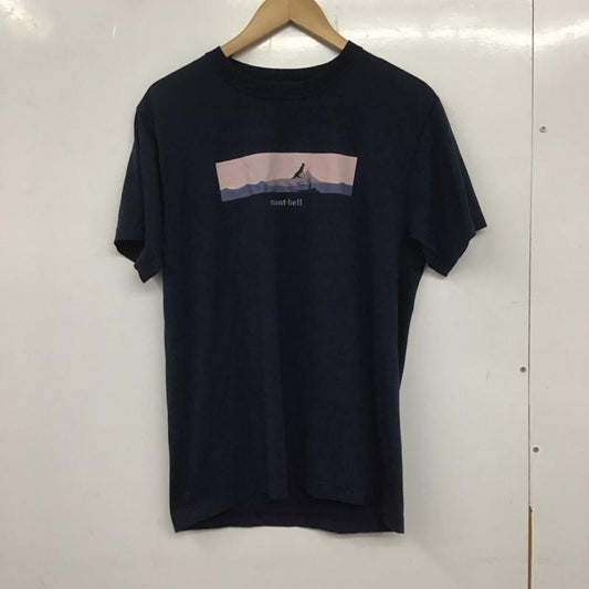 モンベル mont-bell Tシャツ 半袖 1114562 ウイックロンマッターホルンTシャツ プリントTシャツ M プリント 紺 / ネイビー /  メンズ USED 古着 中古 10138437