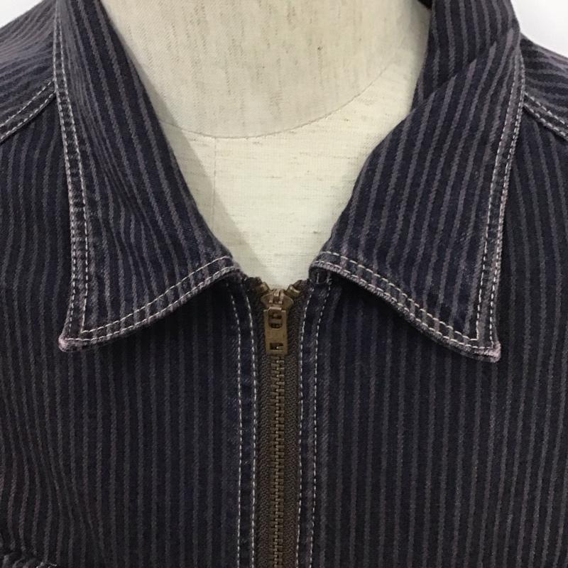リーバイストラウスアンドコー Levi Strauss & co. ジャケット、上着 ジャンパー、ブルゾン ジップアップデニムジャケット カラージャケット ストライプジャケット ラグラン M ストライプ 紫 / パープル / X 紺 / ネイビー /  メンズ USED 古着 中古 10106785