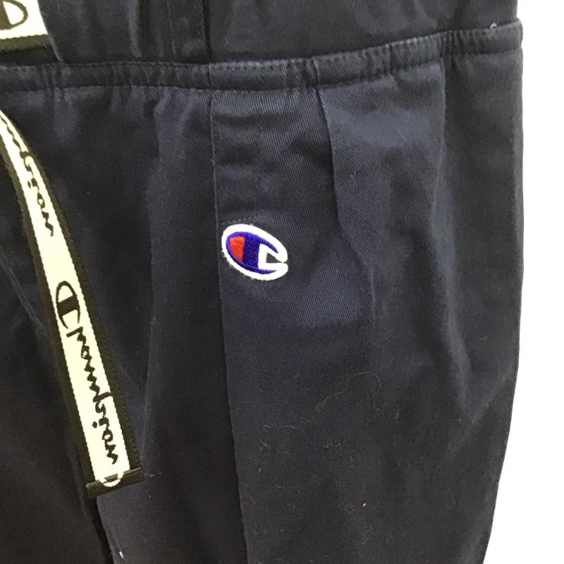 チャンピオン Champion ボトムス ボトムス CW-P208 ワイドパンツ L ワンポイント 紺 / ネイビー /  レディース USED 古着 中古 10122146