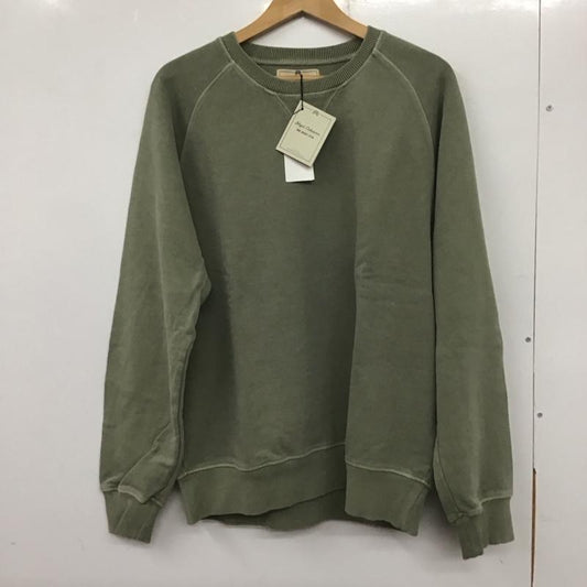 ナイジェルケーボン Nigel Cabourn トレーナー 長袖 長袖トレーナー スウェット クルーネック プルオーバー L 無地 カーキ / カーキ /  メンズ USED 古着 中古 10139308