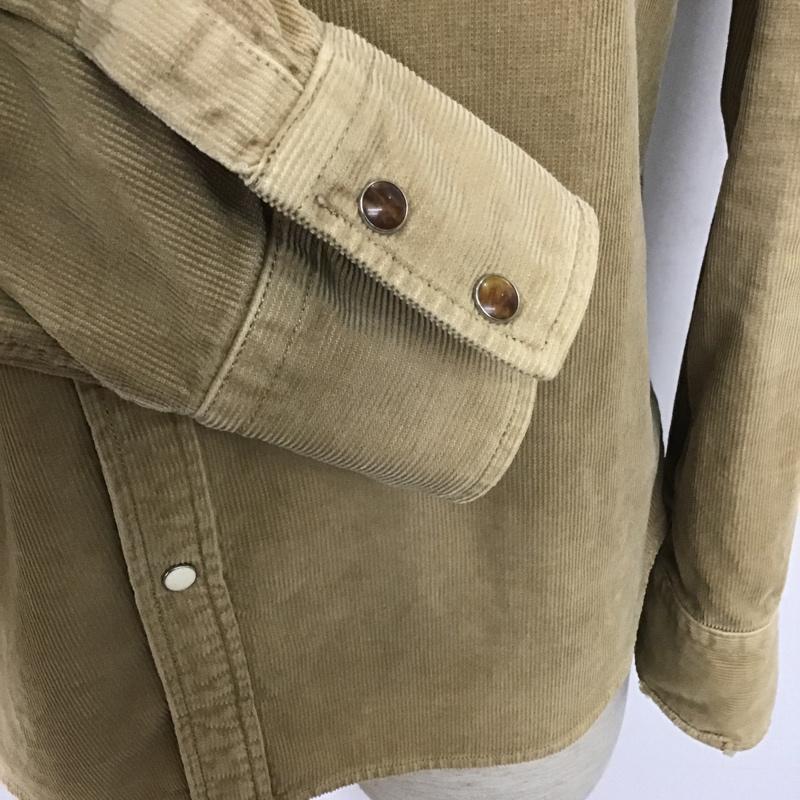 ナノユニバース nano・universe シャツ、ブラウス 長袖 コーデュロイ M 無地 ベージュ / ベージュ /  メンズ USED 古着 中古 10106095