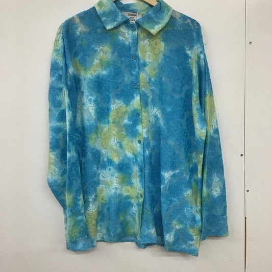 ジュエティ jouetie シャツ、ブラウス 長袖 082320400801 ヴィンテージライクレースシャツ M  青 / ブルー /  レディース USED 古着 中古 10134199
