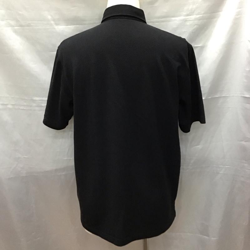 コムサイズム COMME CA ISM シャツ、ブラウス 半袖 47-33IY15 鹿の子 フロントオープンシャツ L 無地 黒 / ブラック /  メンズ USED 古着 中古 10117050