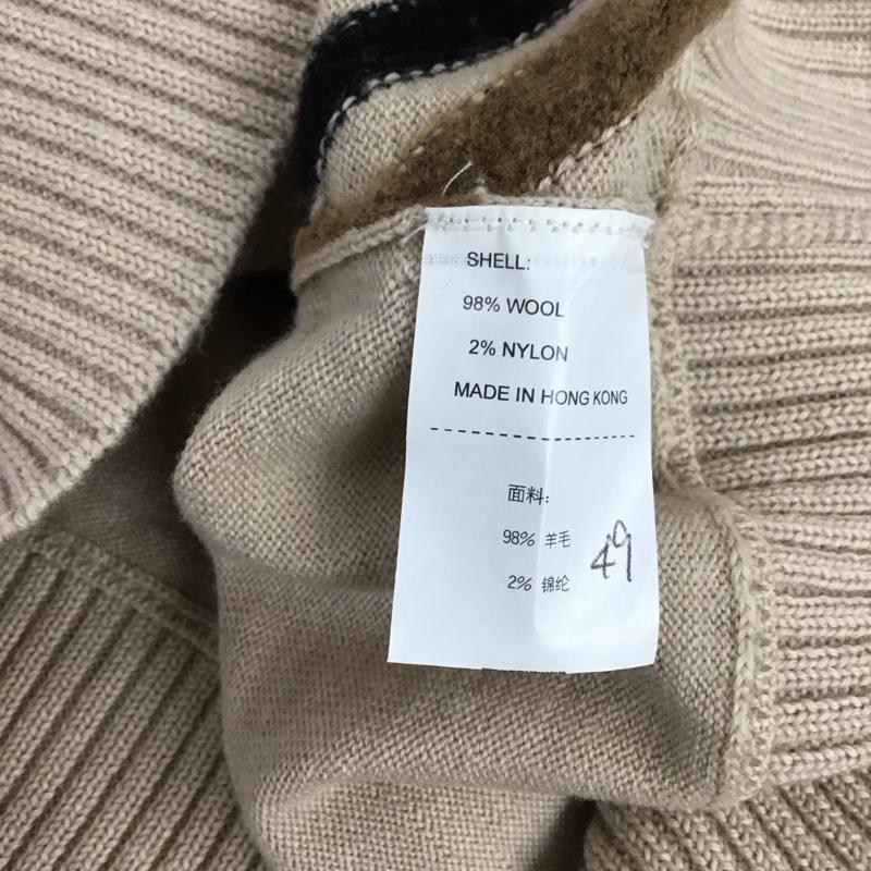 アクアスキュータム Aquascutum ニット、セーター 長袖 長袖ニットカットソー Vネック セーター XL プリント マルチカラー / マルチカラー /  メンズ USED 古着 中古 10131449
